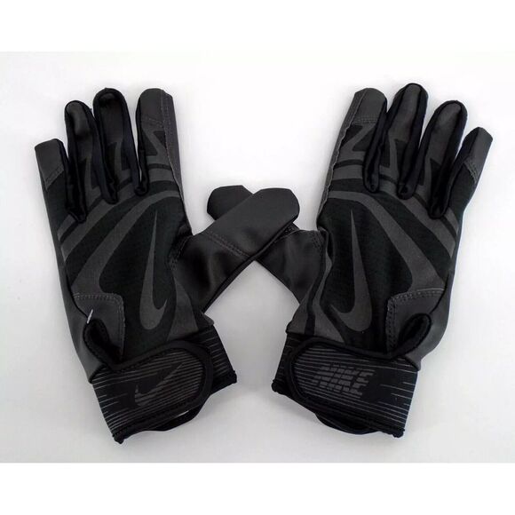 New Nike Alpha Huarache Edge Black Baseball Batting Gloves Unisex Medium - Picture 7 of 9